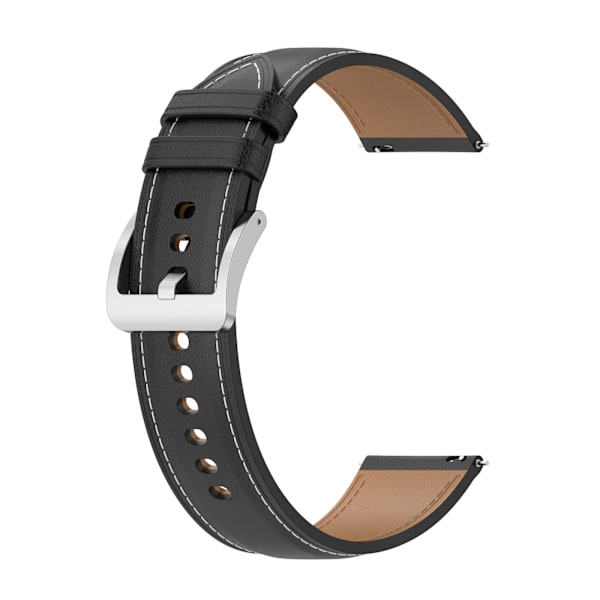 Kellon ranneke Aitoa nahkaa Samsung Galaxy Watch 5 Musta (LGL) Svart 20 mm