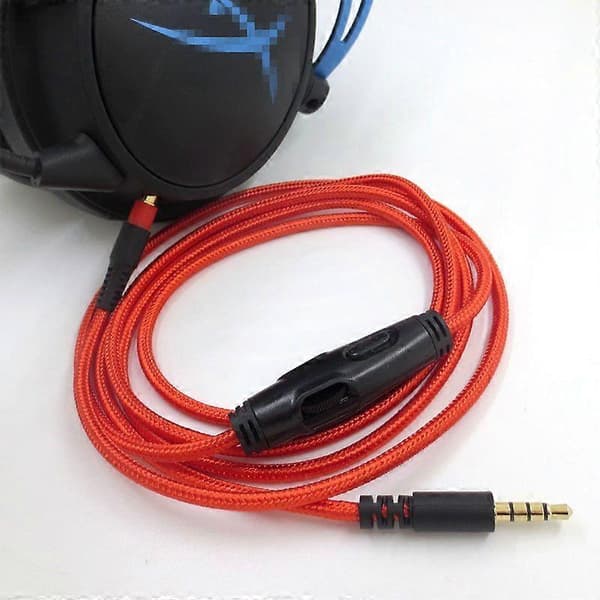 Ersättningsljudkabel för Kingston Hyperx Cloud Ii / Hyperx Cloud Alpha Hög kvalitet 1,5 meter (LGL) Black 1.5M
