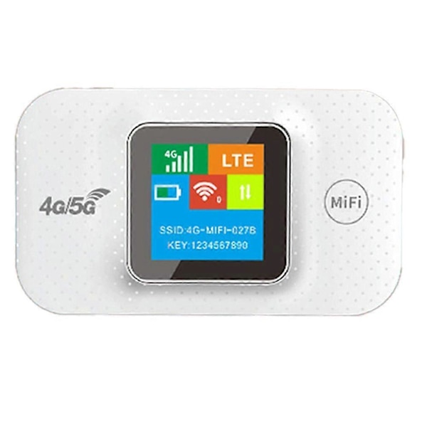 4G/5G Mobilt Hotspot WIFI Router 4G LTE Router Repeater Pocket Modem med SIM-kortplats Bred Täckning Europeisk Version LGL White