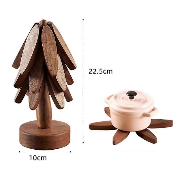 Puinen Puu-Alunen Pestävä Kyynelenkestävä Koristeellinen Pöytäliina Ruokapöytään (LGL) Wood Color 3 Piece Coaster