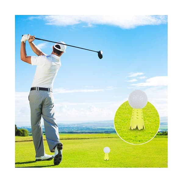 Golfmatte Tees Gule Plast Golfsimulator Tees For Vintergress Og Driving Range Hjemmetrening 18 stk