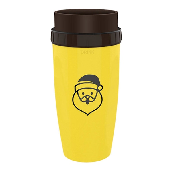 Bärbar Twizz Mugg Läcksäker Resemugg med Sugrör Dubbla Lager Isolerad Silikon Twist Design Varma/Kalla Dryckesmuggar för Barn Studenter Jika LGL Yellow C
