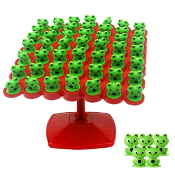 Frog Balance Tree Creative Bedårende Frog Shape Morsomt balanse matematikkspill for to spillere A