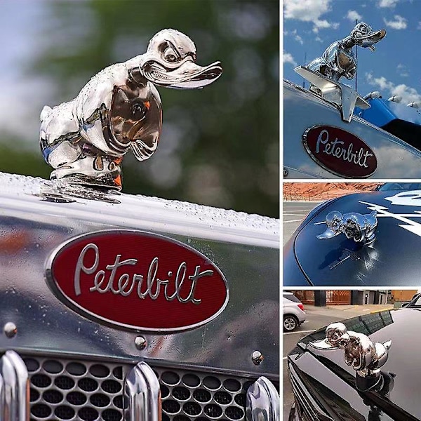 Chrome Convoy Duck Hood Resin Ornament, herlig gave til en andeelsker og til din familie, venn 15*10cm [L] Silver