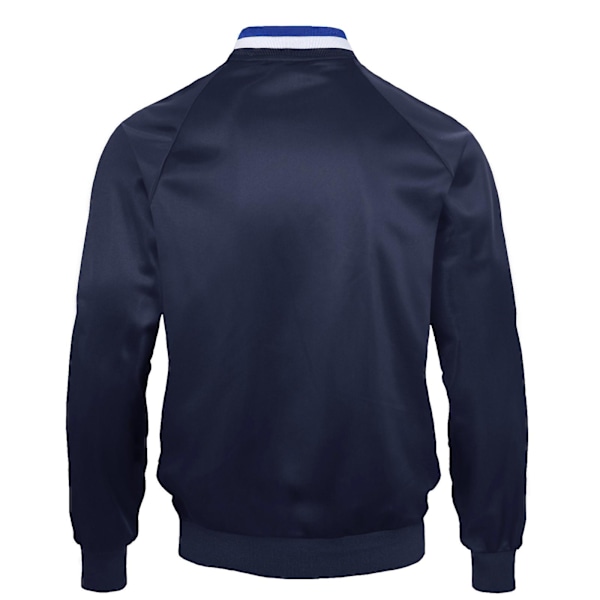 Herrjacka Träningsjacka Retro OFFICIELL Fotbollspresent LGL Navy Stripe Collar Large