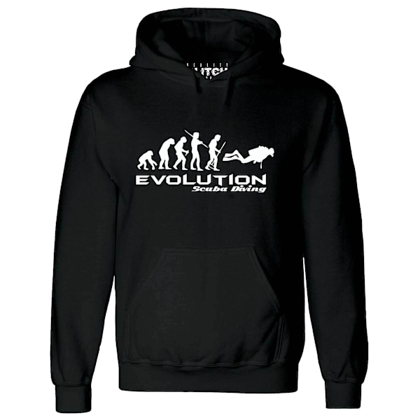 Evolution Of Scuba Diving Herr Hoodie LGL Black M