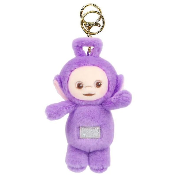 Teletapit Pehmoiset avaimenperät 10 cm Söpöt Anime-täytetyt nuket Sarjakuvat Avaimenperät Reput Riipukset[GL] Purple