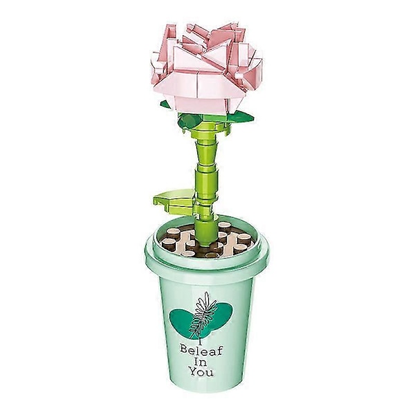Mors Dags Gave Blomsterbuket Byggesæt Plante Serie Pottede Byggeklodser Legetøj Gave Niuniu LGL C