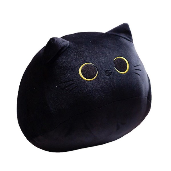 Musta kissan tyynyn täytetyt pehmonukke pehmolelu lapsille pojille tytöille joululahja