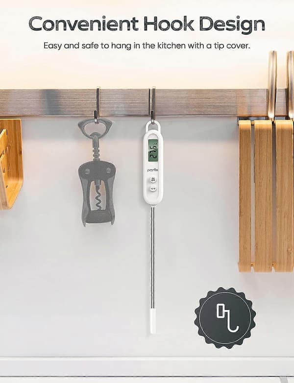 Hurtig Aflæsning Kødtermometer, LCD Display 14 cm Lang Probe (LGL)