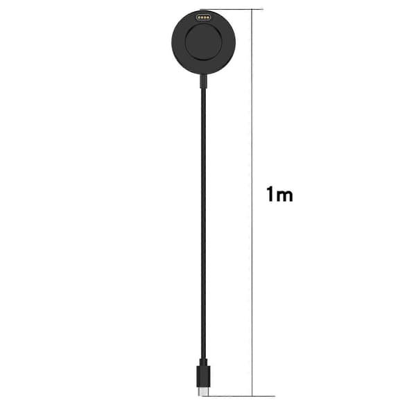 Til Garmin Approach S62 Type-C / USB-C Interface Ur-oplader med Datafunktion (LGL) Black