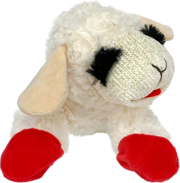 Plys Hundelegetøj, Lambchop, 10\" Regular, Hvid, Stor (LGL)