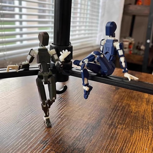 T13 Titan Robot Action Figure Leke, Multi-leddet Bevegelig 3D-printet Figur Dummy - Skrivebordsdekorasjoner, Valentinsgaver til Ham (Svart) Black