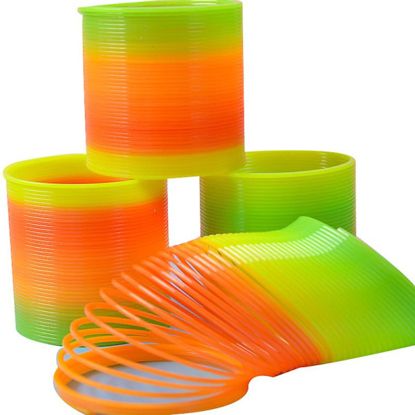 3 stk Rainbow Coil Spring Slinky Toy Giant Classic Novelty Plastic Magic Spring Legetøj[GL]