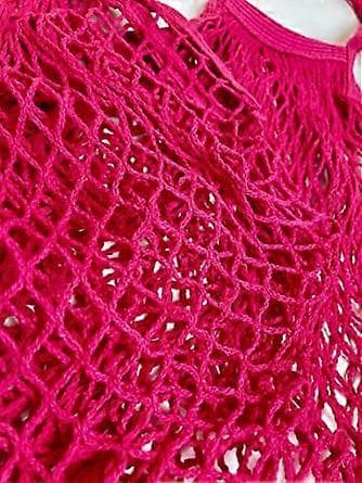 2 stk. Net Mesh Indkøbsposer Klar Pink (LGL)