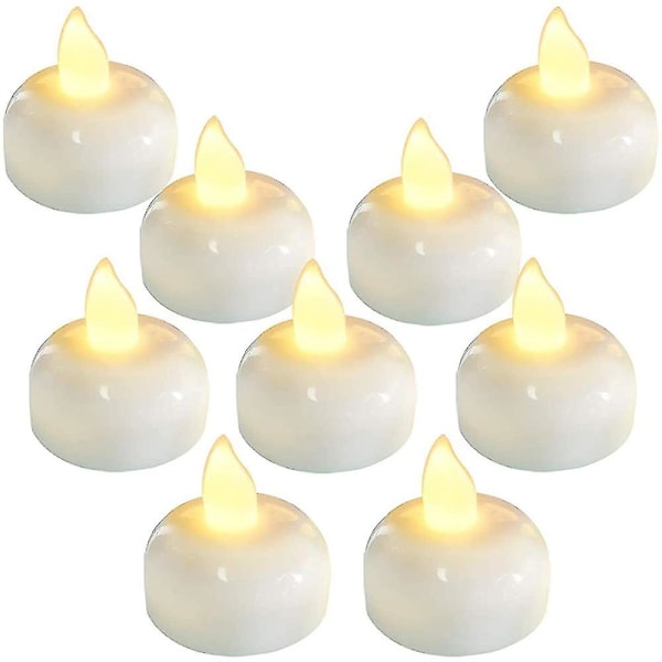 24-pack Vattentäta Flamfria Flytande Värmeljus, Varmvita Batteridrivna Flimrande LED-värmeljus - Bröllop (LGL)