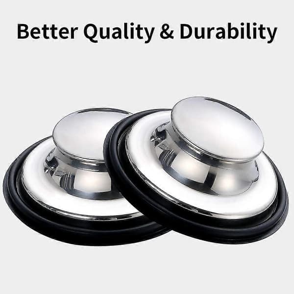 Diskho Propp, Rostfri Diskho Propp, 3 st Köksplugg för Diskho, Stor Bred Kant 88 mm Diameter (LGL)