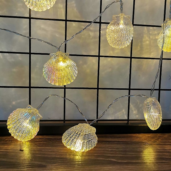 Merenneito-kuorikuituvalot, 3 metriä 20 LED (LGL)