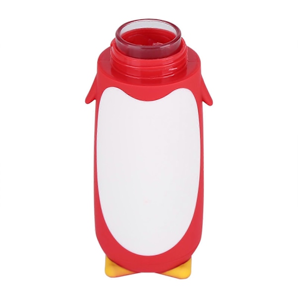 300ML Bærbar Søt Pingvin Glass Vannflaske Dobbelt Lag Krus Reisekopp Rød LGL style5531