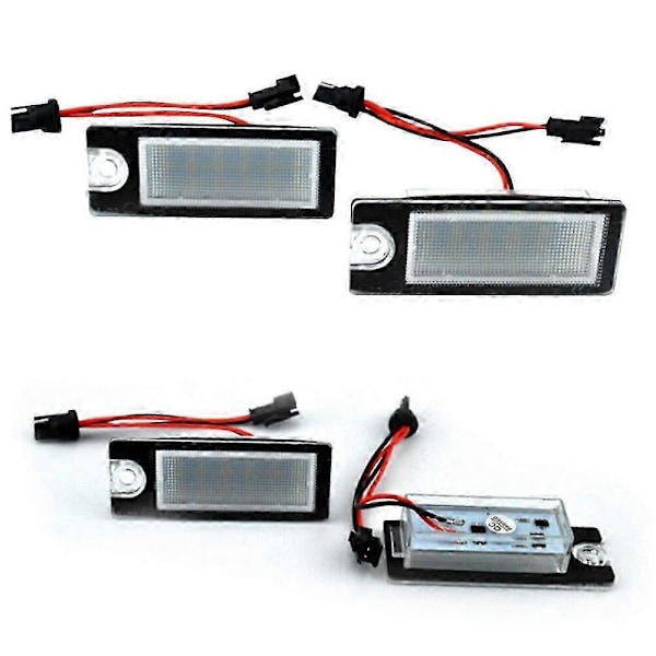 2 st Bil Nummerskyltsbelysning för Volvo S80 99-06 S60 V70 XC70 XC90 - LEVED Registreringsskyltslampa LGL As Shown