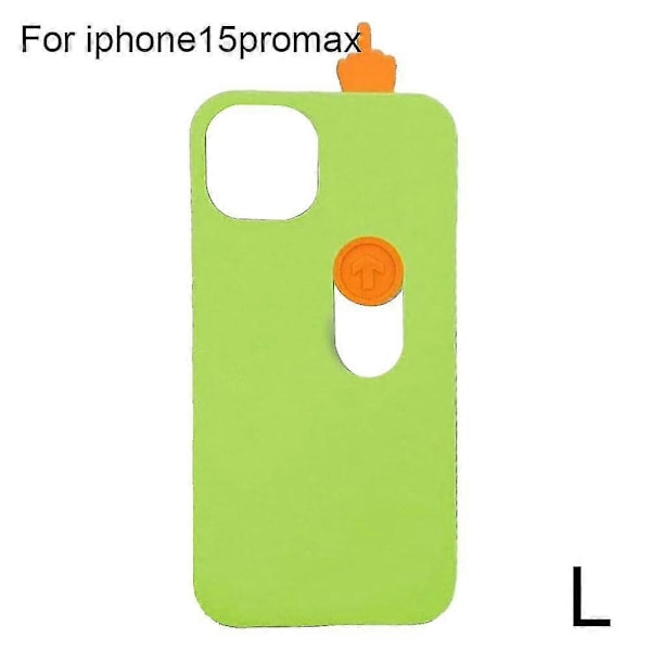 Skal med skjutbart fingergrepp för 15 LGL Green For iphone15promax