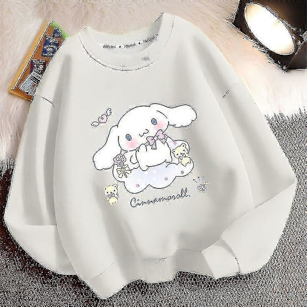 Sanrio Anime Cinnamoroll Barn Tröjor Tecknade Långärmade Tröjor Toppar Pojke Flicka Baby Kläder Träningsdräkt Sportkläder Gåva LGL LQ-BLUE 110