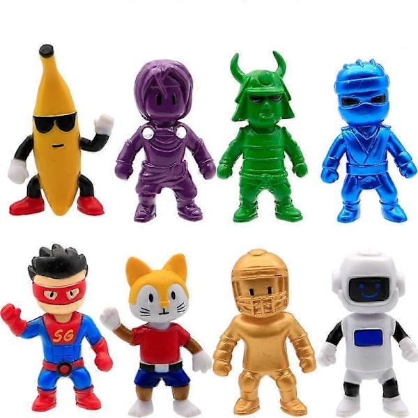 2024 Stumble Guys Actionfigur Kawaii Anime PVC Spelmodell Statyset Multiplayer Typ Samling Barnfödelsedagspresent Leksak
