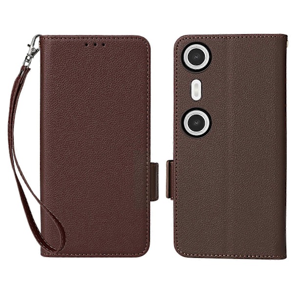 XREAL Beam Pro -kotelo Litsi-kuvio PU-nahkainen lompakkokotelo LGL Brown