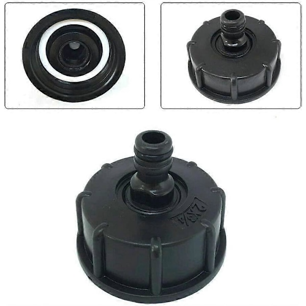 S60X6 Plast IBC Tank Adapter Grovgängad Plugg till 1/2\" Kranadapter för IBC Ton Ventil (LGL)