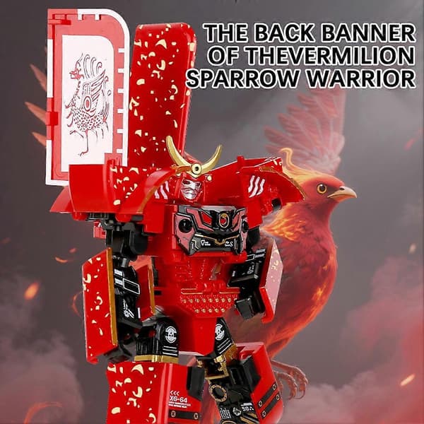 Is Transformering Legetøj med Is, 2 i 1 Transformer til Robot Action Figur, DIY Transformations Figur Legetøj - Pædagogisk Hjerneklods Legetøj (LGL) mung bean