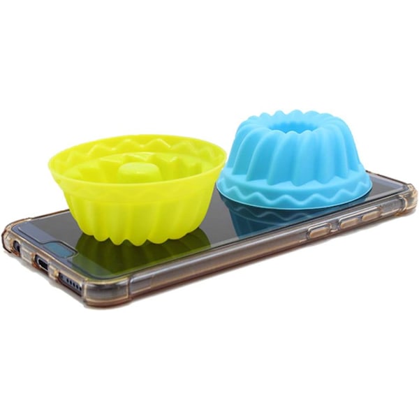 Silikone Bageforme, 24-pak Mini Silikone Bageforme til Kager, Non-Stick Muffinsforme, BPA-fri Elegante Dessertskåle - Gelé og Muffins (LGL)