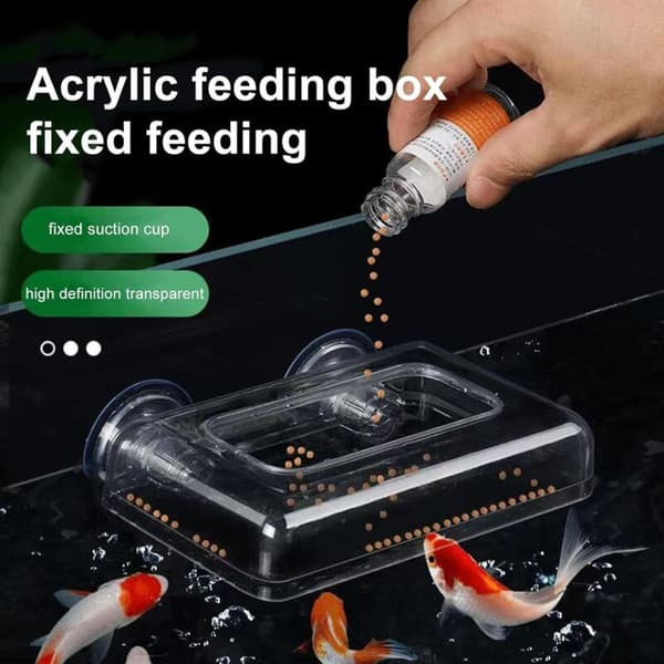 Fast Anti-Drift Fiskefoderautomat - Akvariefiskefoderautomat - Fiskefoderautomater til fodring af flydende eller skællede fødevarer, men ikke egnet til fodring af ærter (LGL)