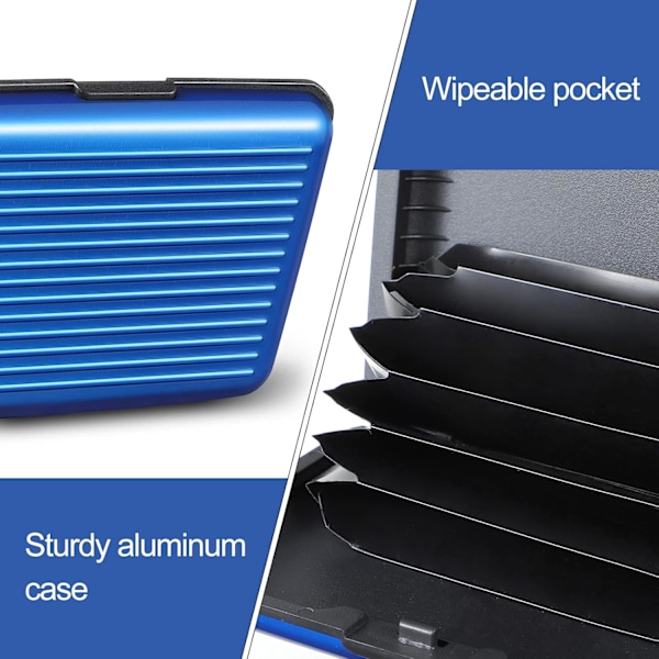 2-pak Slim Mini RFID-blokerende kreditkortholder i aluminium M (LGL)