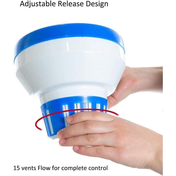 Klor-/bromflottör för poolhydroterapi, 8-tums infällbar dispenser, klortablettdispenser (LGL)