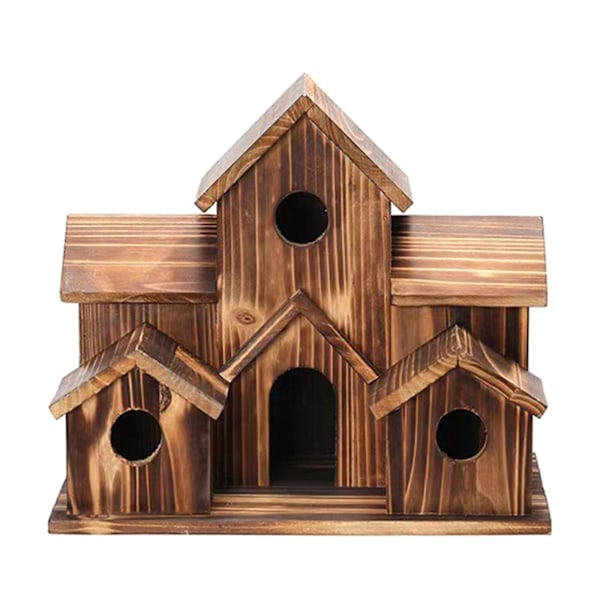 Luovat linnunpönttö Villa Tree Garden Retro Lawn Wooden Hanging Pet Birdhouses [GGL]