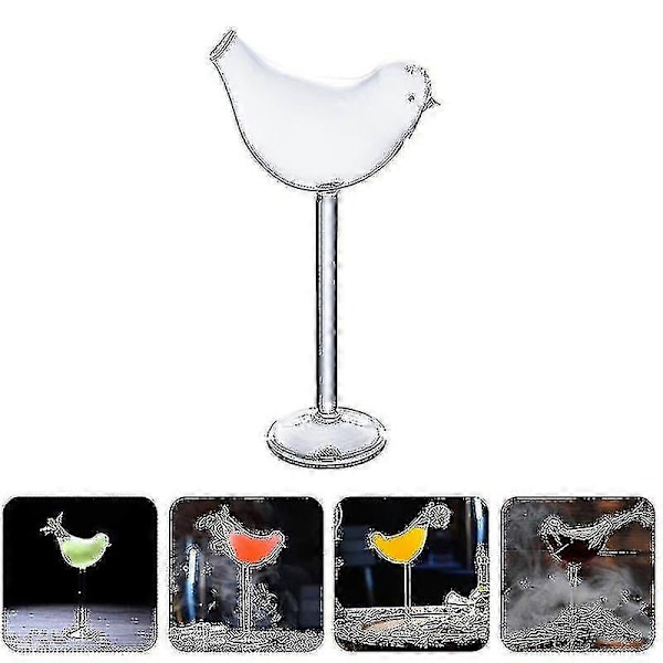 1 Set 4 st Fågelform Cocktailglas Glas Vinglas Bägare (transparent) -Sy LGL