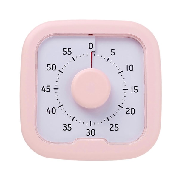 Visuell nedtellingstimer for kjøkkenmøter, lydløs magnetisk timer, lettlest display, 60 minutters timer for klasseromsundervisning LGL Pink