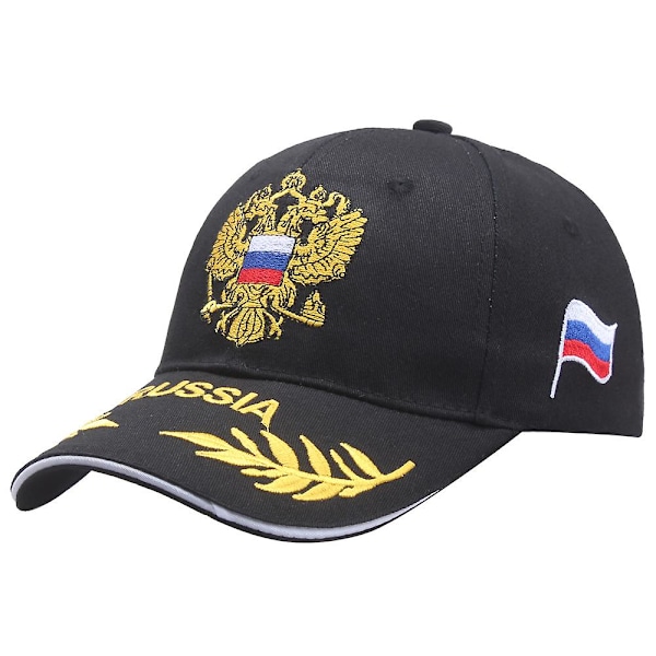 Russisk Emblem Baseball Caps Unisex Brede Broderte Bomulls Snapback (LGL) White Adjustable