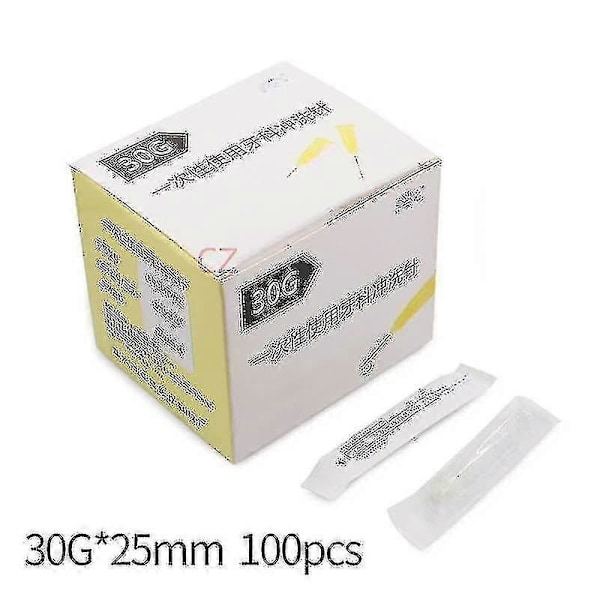 50 st S Ultra 30g * 4mm, 30g * 1m, 30g * 25mm Syrins Ögonlock Verktyg Hk LGL 30GX25mm 10pcs