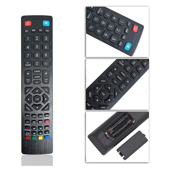 Ersättningsfjärrkontroll för Blaupunkt LCD LED 3D Smart TV - Ingen installation krävs Blaupunkt Universa [LGL] Black