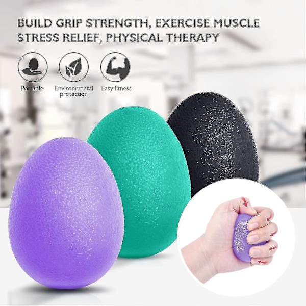 Handterapibollar 3-pack Finger Gewaltenk Artros Träning Handträningsbollar Handterapi Träningsbollar Silikon Fingertränare LGL