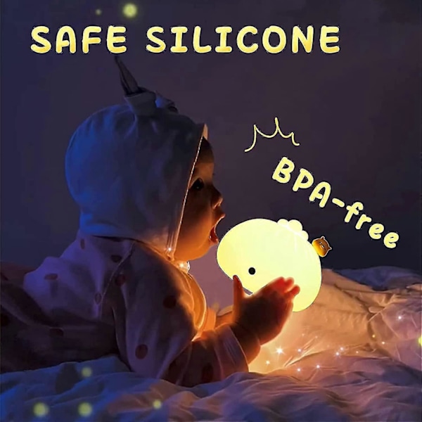 Dumplinglampa för Barn, Söt Nattlampa med Färgbyte i Silikon, USB-Laddning, Mjuk Lampa för Pojkar och Flickor Kawaii Present (LGL)