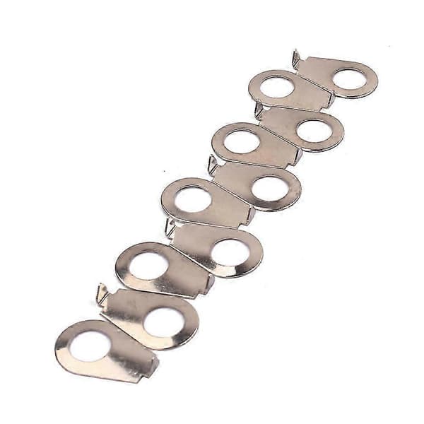 10 st Gitarr Bell Knob Bricka Pekplatta Stål Knob Pekare för Gibson-Style Knobs (Krom) (LGL)