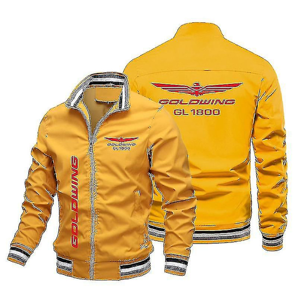 Jakker for menn Vindjakker Menns 2021 Ny Honda Gold Wing Trykte Jakker Menns Dame Vindjakker Mote Utendørs Motorsykkel Bas LGL 5XL black