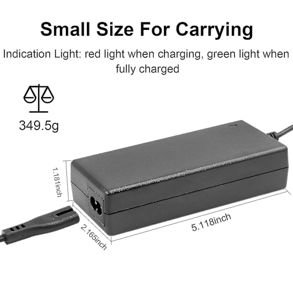 42v 2a strømadapter til 36v 2a elektrisk cykel opladningskabel balanceringsbil, scooter oplader [GGL]