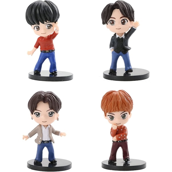 7 Pakke Bts Kake Toppers Figur, Pvc Modell Leke Tøffe Bangtan Boys Grupper A.r.m.y Actionfigurer Dukker Gave Til Jenter - -