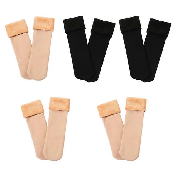 Tykk vinterstrømper til mænd, termiske strømper til koldt vejr, 5 par (LGL) Black 28x8cm