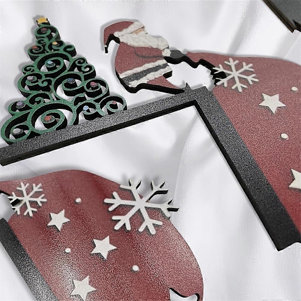 Jul Dörrdekoration Julhem Dekor Rolig Snögubbe Jultomte Övre Dörrkarm Hörnskylt Dekorationer (Jultomte) (LGL)