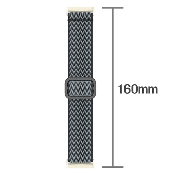 Nyloninen kellon ranneke Fitbit Versa 3/4 -kelloon (LGL) Grå Grå