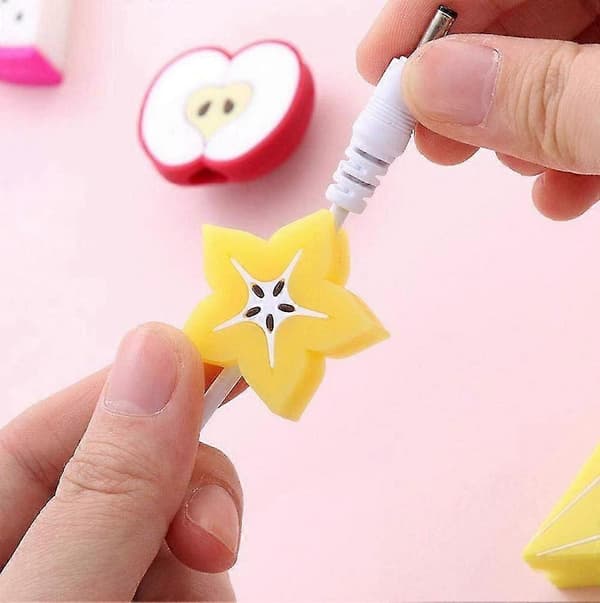 5 Stycken Silikon Frukt Kabel Skydd Kabel Skydd Bites (LGL)